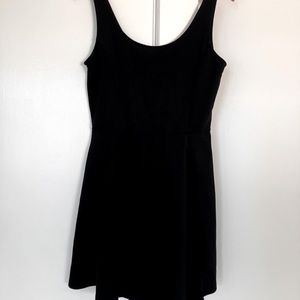 H&M DIVIDED SKATER BLACK MINI DRESS A LINE TANK SIZE 10